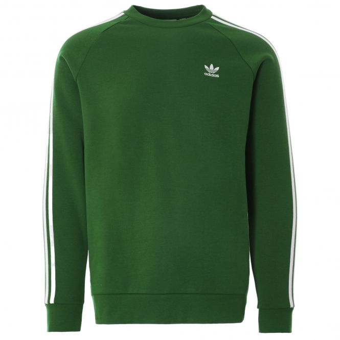 Adidas Originals  Adidas Originals  3 Stripes Crew Neck - Dark Green 