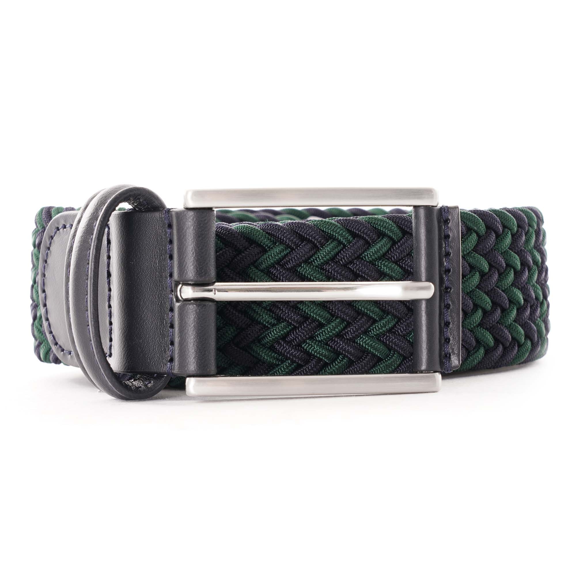 Anderson's Belt Elastic Woven Belt, Green Multi