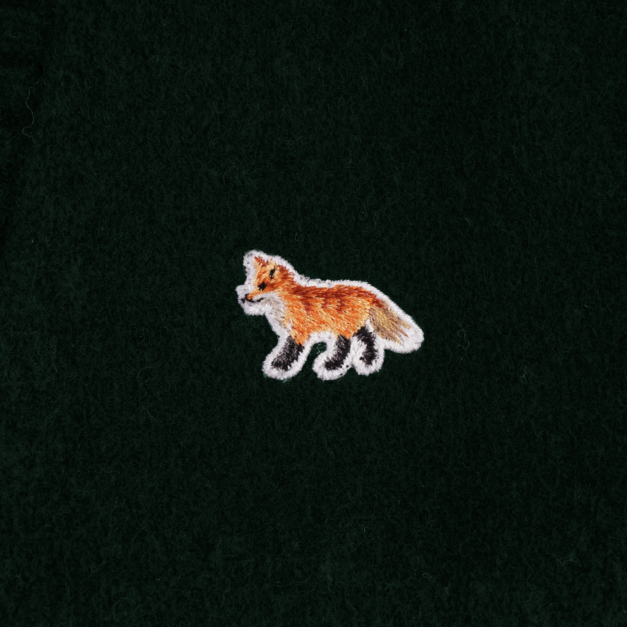 Maison Kitsune Baby Fox Patch Cardigan - Dark Green